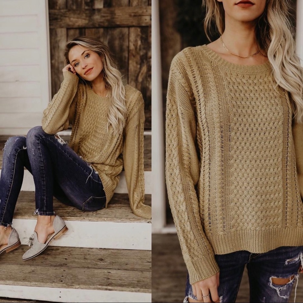 NWOT Vici Mustard Sweater